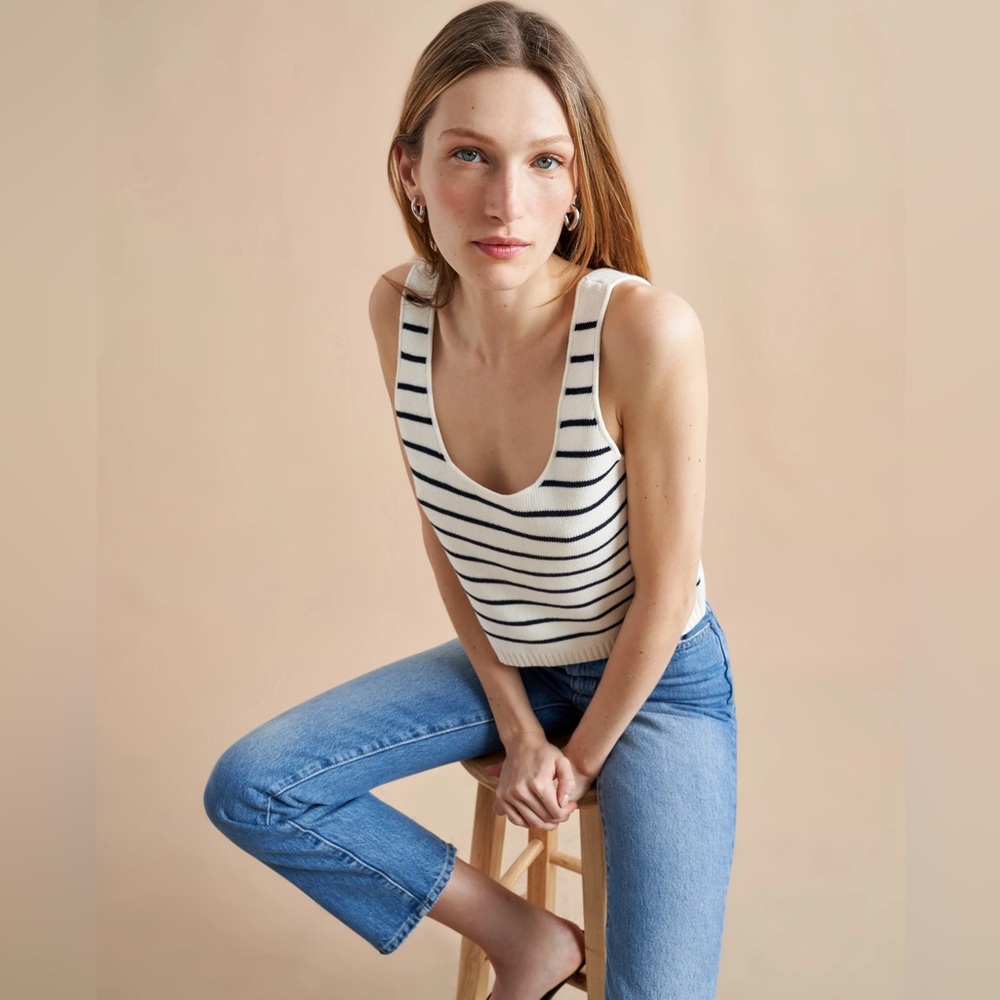 La Ligne Sailor Striped Tank Top Sz M